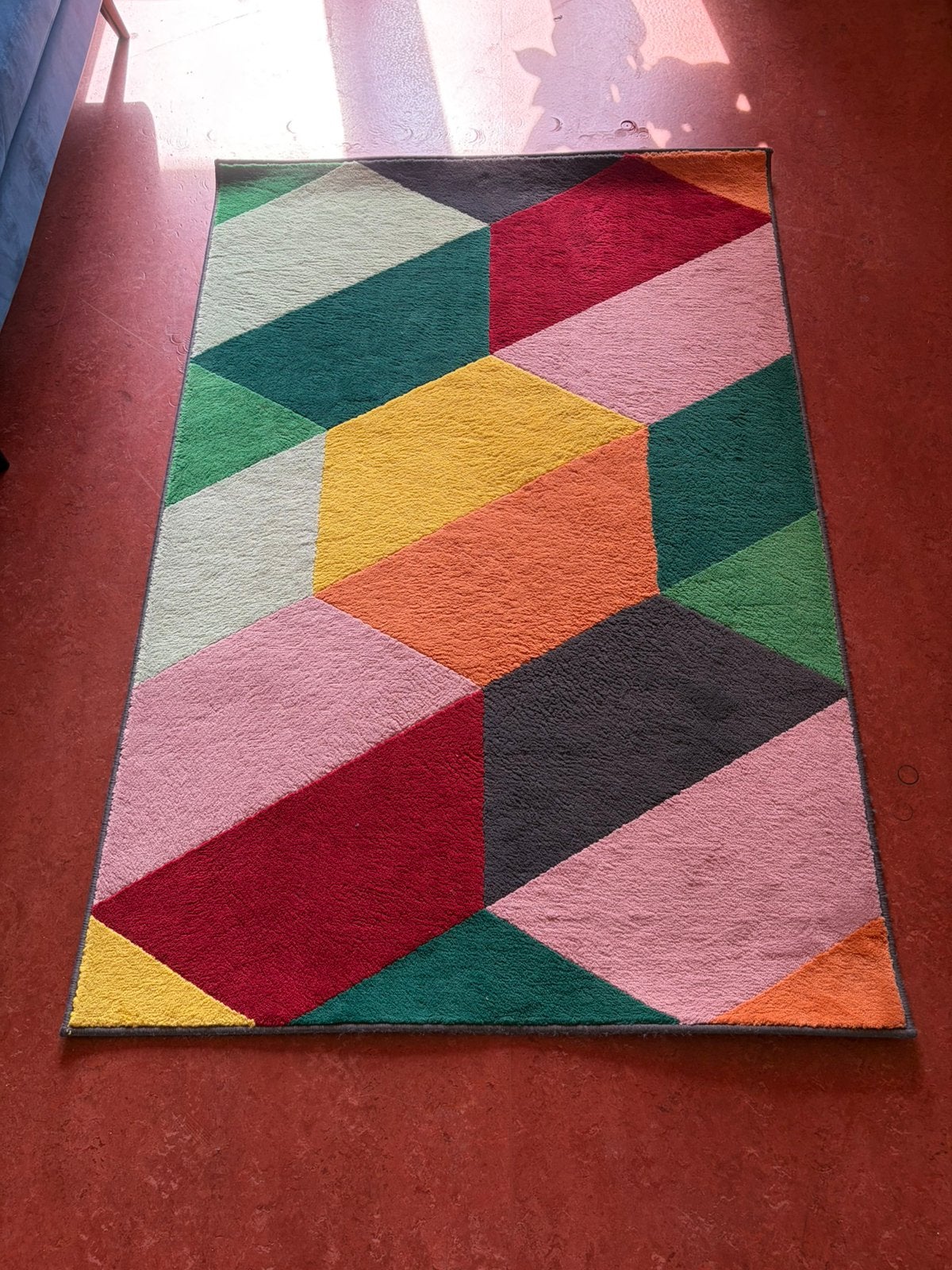 Ikea Pandrup kleed multicolor 133x195 cm, Ophalen, Gebruikt, 100 tot 150 cm, 150 tot 200 cm