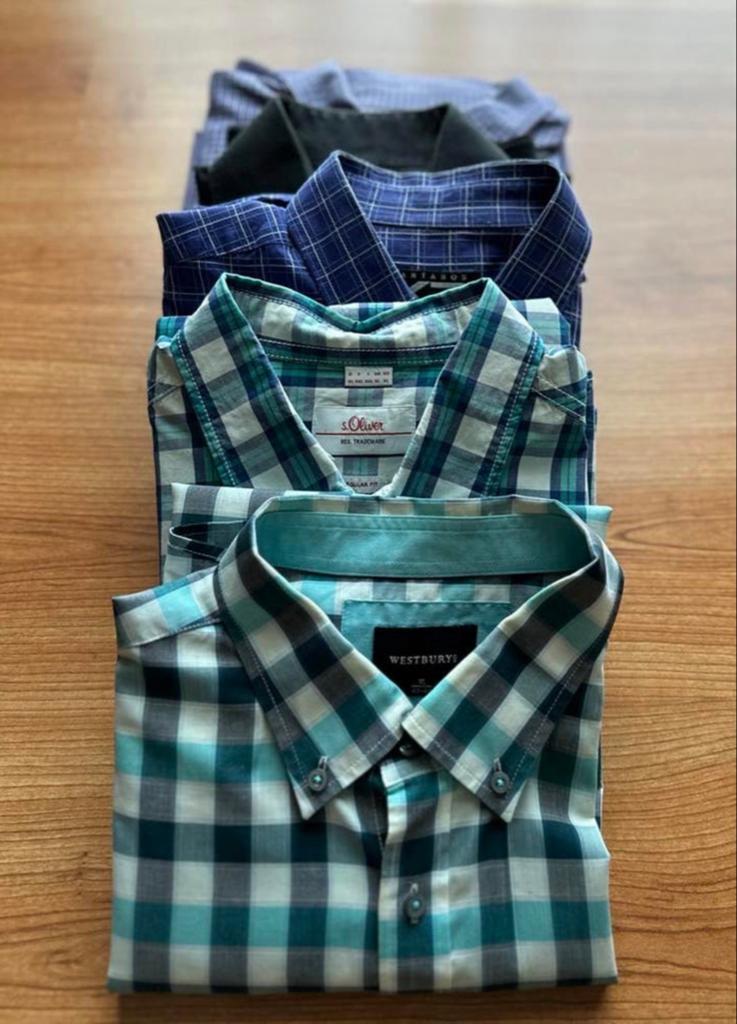 Een set van 5 stijlvolle herenoverhemden., Ophalen of Verzenden, Zo goed als nieuw, Overige kleuren, Shirt