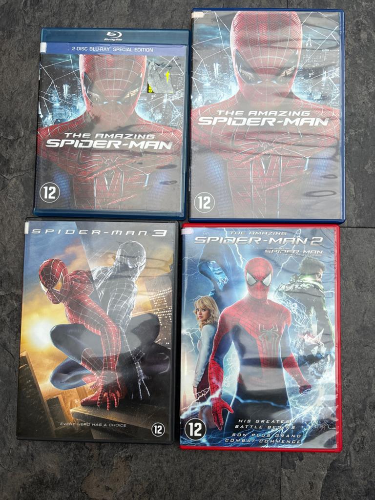 Spider-Man DVD/Blu-ray Collectie - 4 Films, Vanaf 12 jaar, Ophalen of Verzenden, Gebruikt, Actie