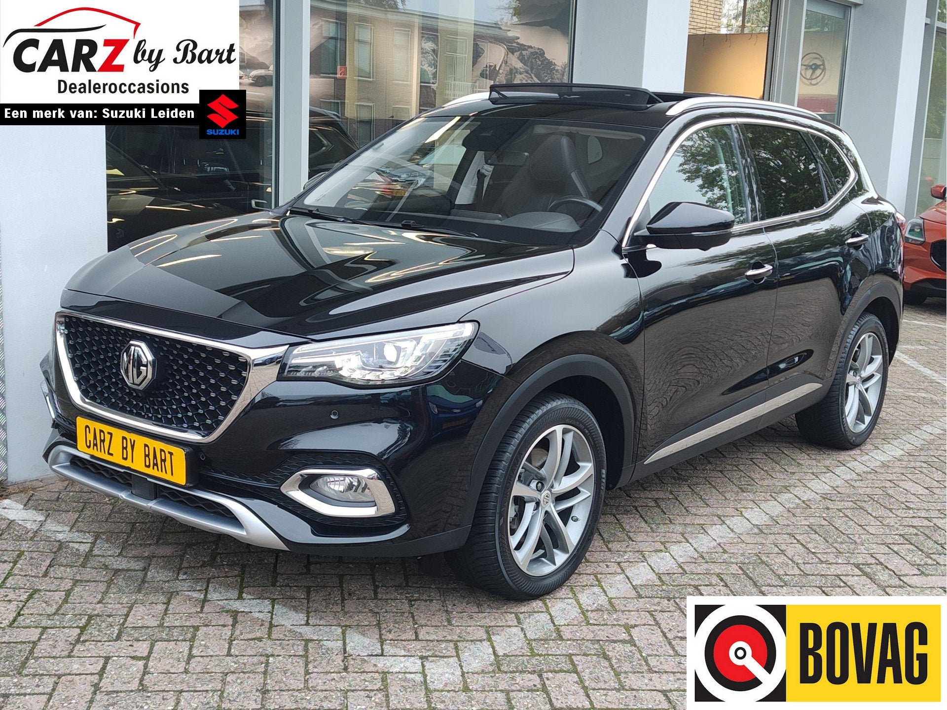 MG EHS 1.5 TGDI PHEV HYBRID LUXURY SoH 97,87% ! | Leder | 36, Auto's, Gebruikt, Zwart, 4 cilinders, Zwart