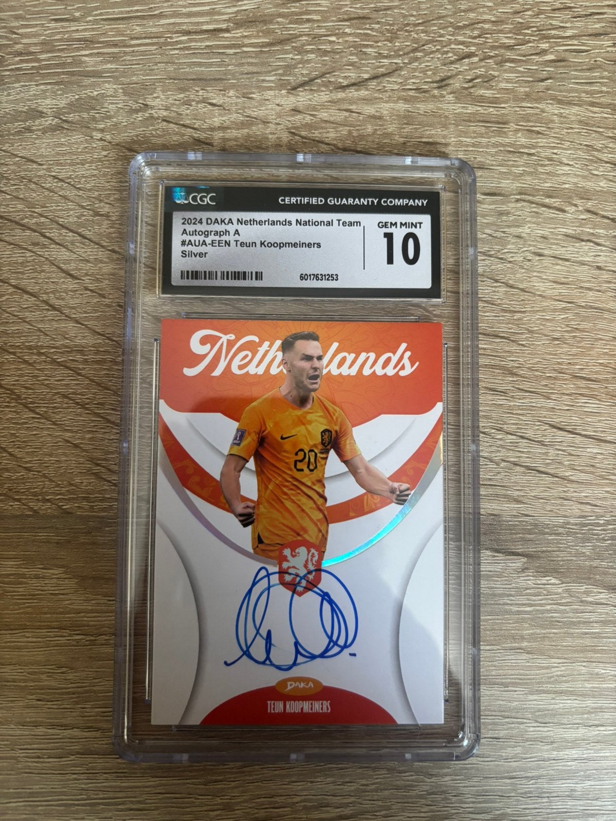 Teun Koopmeiners CGC 10 Autograph, Ophalen of Verzenden, Nieuw, Plaatje