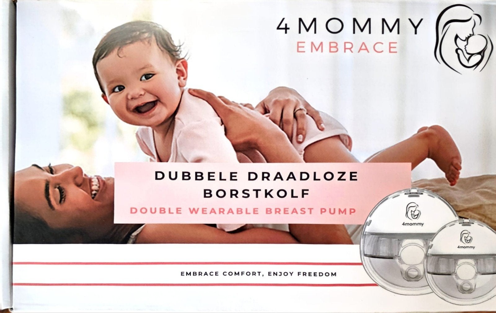 4MOMMY Embrace Dubbele Draadloze Borstkolf, Ophalen of Verzenden, Zo goed als nieuw