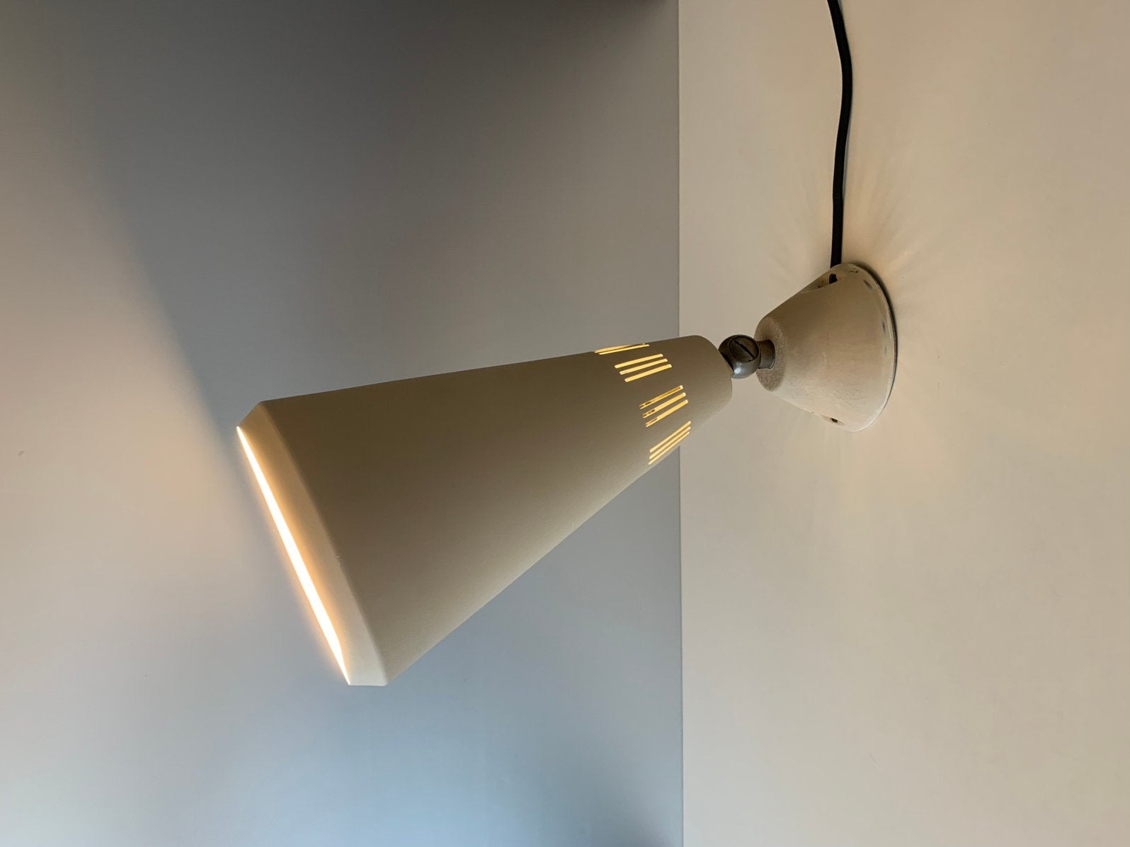 Philips 50s wall light silence of the lamps, Gebruikt, Philips, Verstelbaar, Metaal