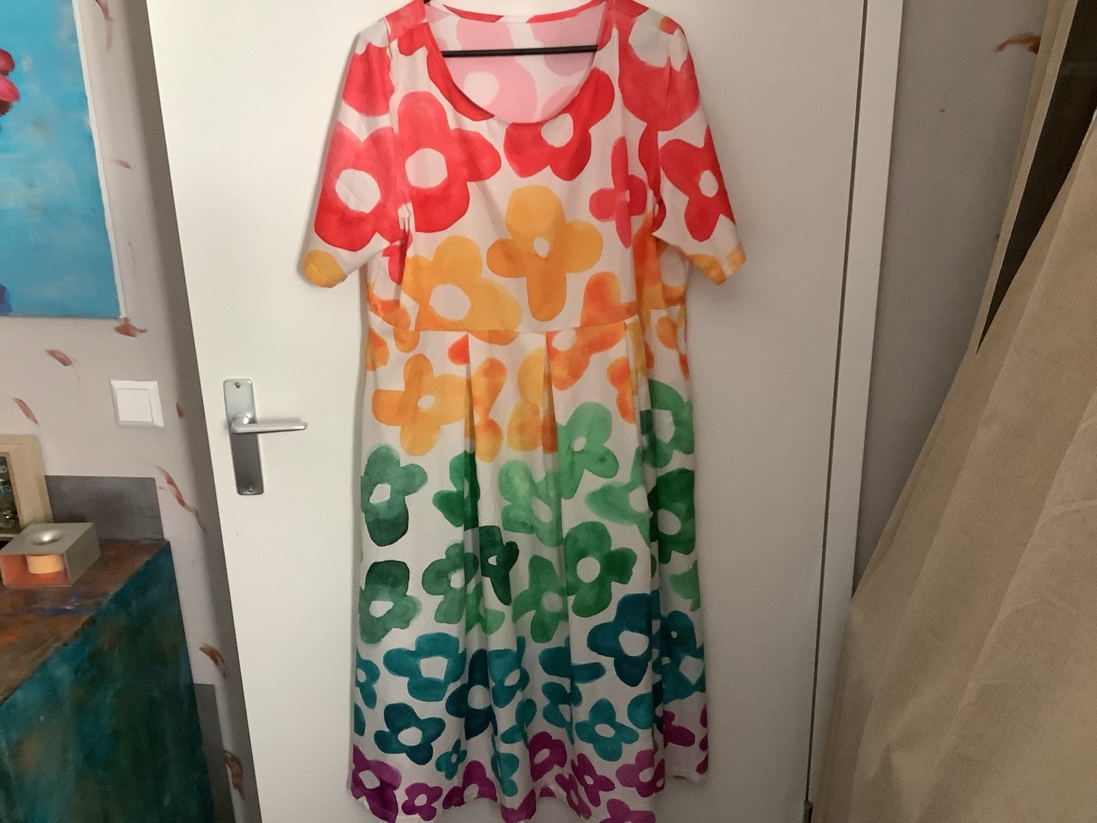 Zomerse maxi-jurk met bloemenprint, Meerkleurig, Maat 42/44 (L), Nieuw, Ophalen of Verzenden