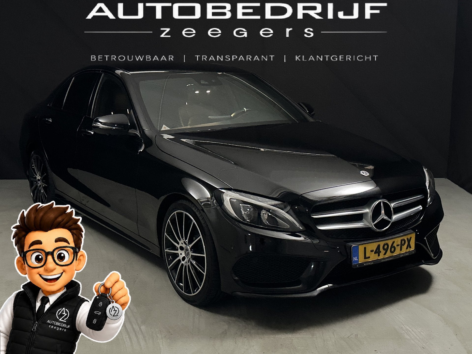 Mercedes-Benz C-Klasse 300 AMG *Automaat*AC*Navi*Full Leathe, Auto's, Automaat, Gebruikt, Euro 6, 4 cilinders