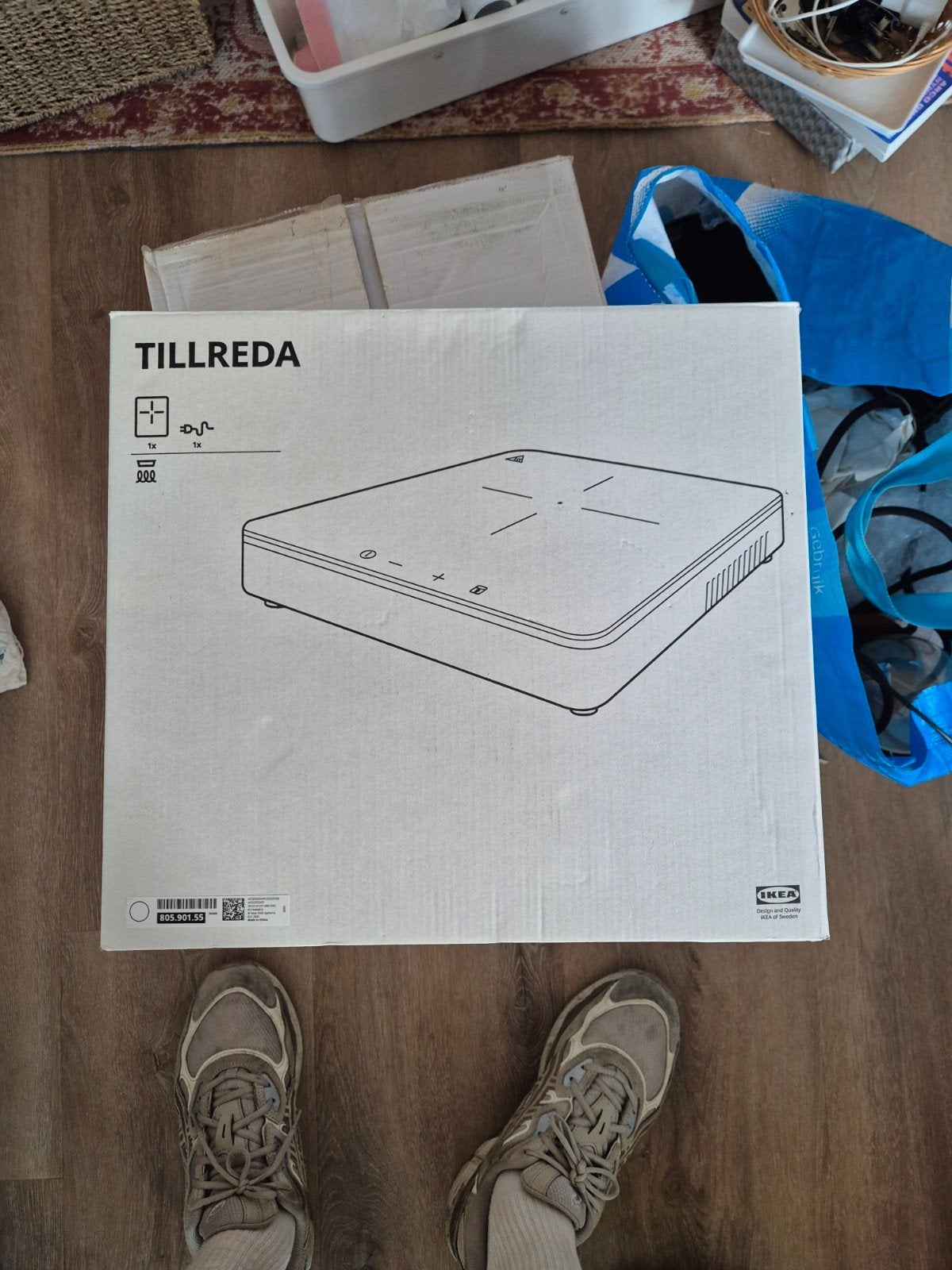 Ikea Tillreda draagbare inductiekookplaat, 1 zone, Witgoed en Apparatuur, Ophalen, 3 kookzones of minder, Zo goed als nieuw, Inductie