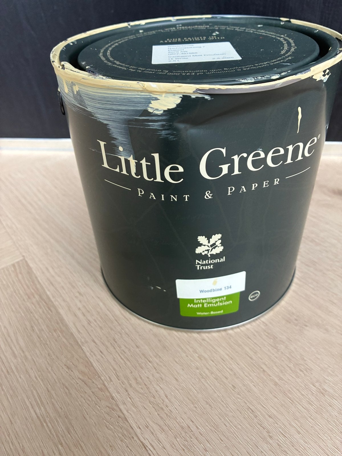 Little Greene Intelligent Matt Emulsion - Woodbine 134, Overige kleuren, Ophalen of Verzenden, Minder dan 5 liter, Verf