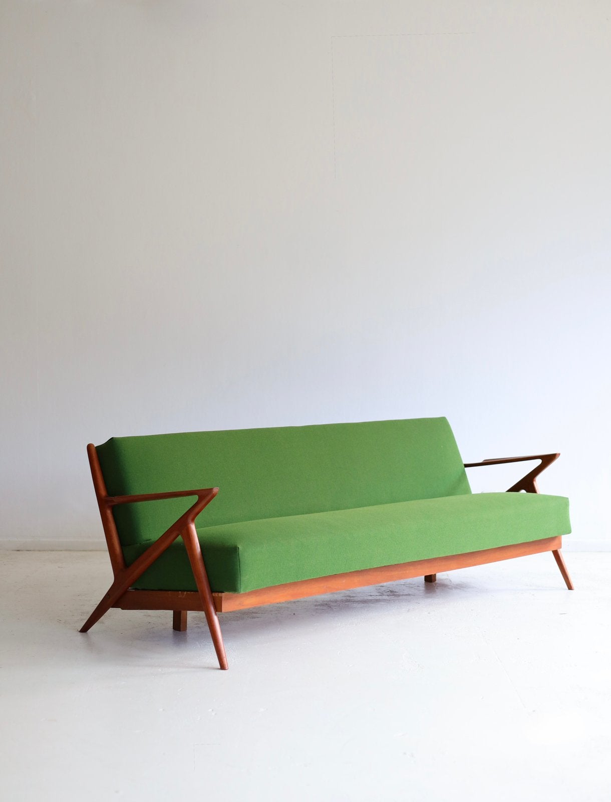 Vintage Z-Sofa / Daybed Poul Jensen jaren 50, Huis en Inrichting, Ophalen, Vintage design, Driepersoons, 75 tot 100 cm