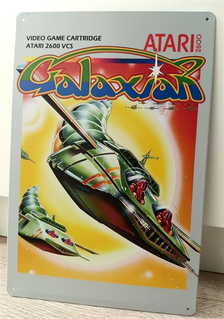 Galaxian Retro Arcade ATARI Metalen Wandbord, Verzenden, 1 speler, Nieuw, Vanaf 3 jaar