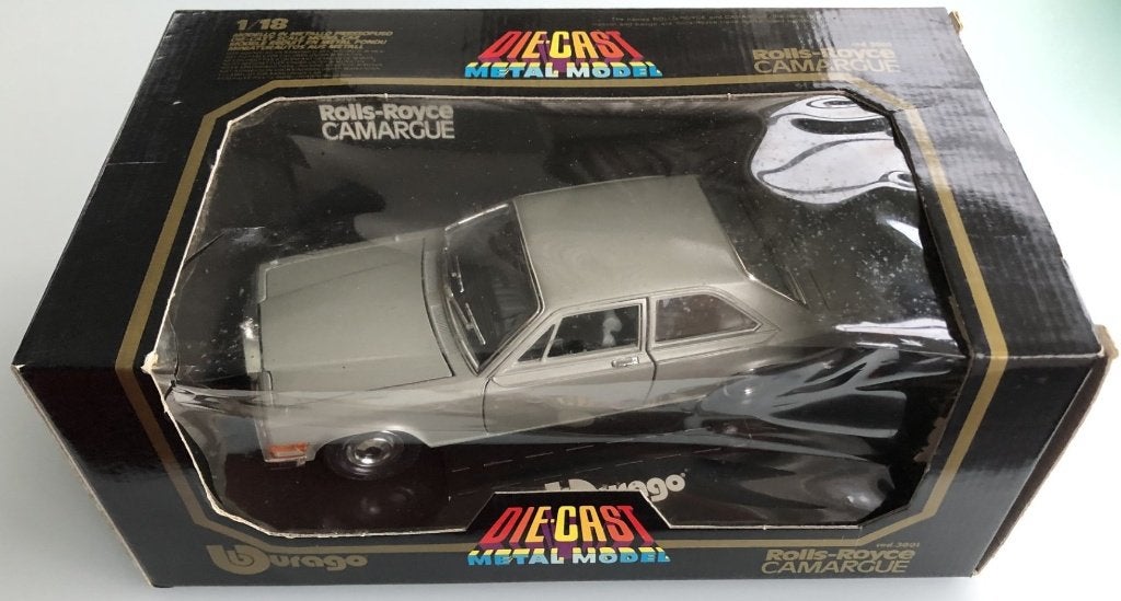 Rolls-Royce Camargue grijs / zilver BBurago 3001 als NIEUW, Ophalen, Nieuw, Auto
