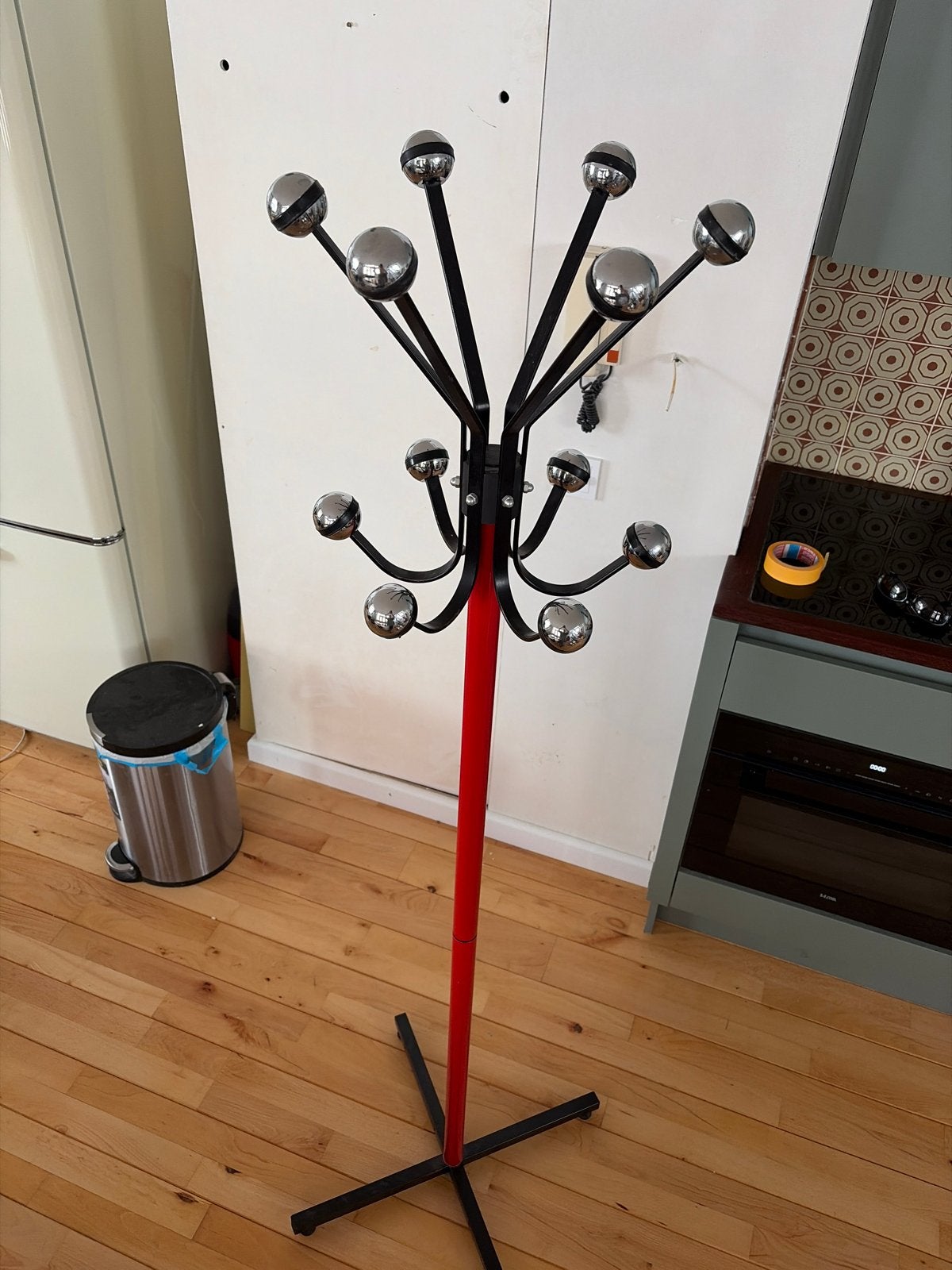 Staande Kapstok 180cm Hoog, Ophalen, Gebruikt, Metaal, Staande kapstok
