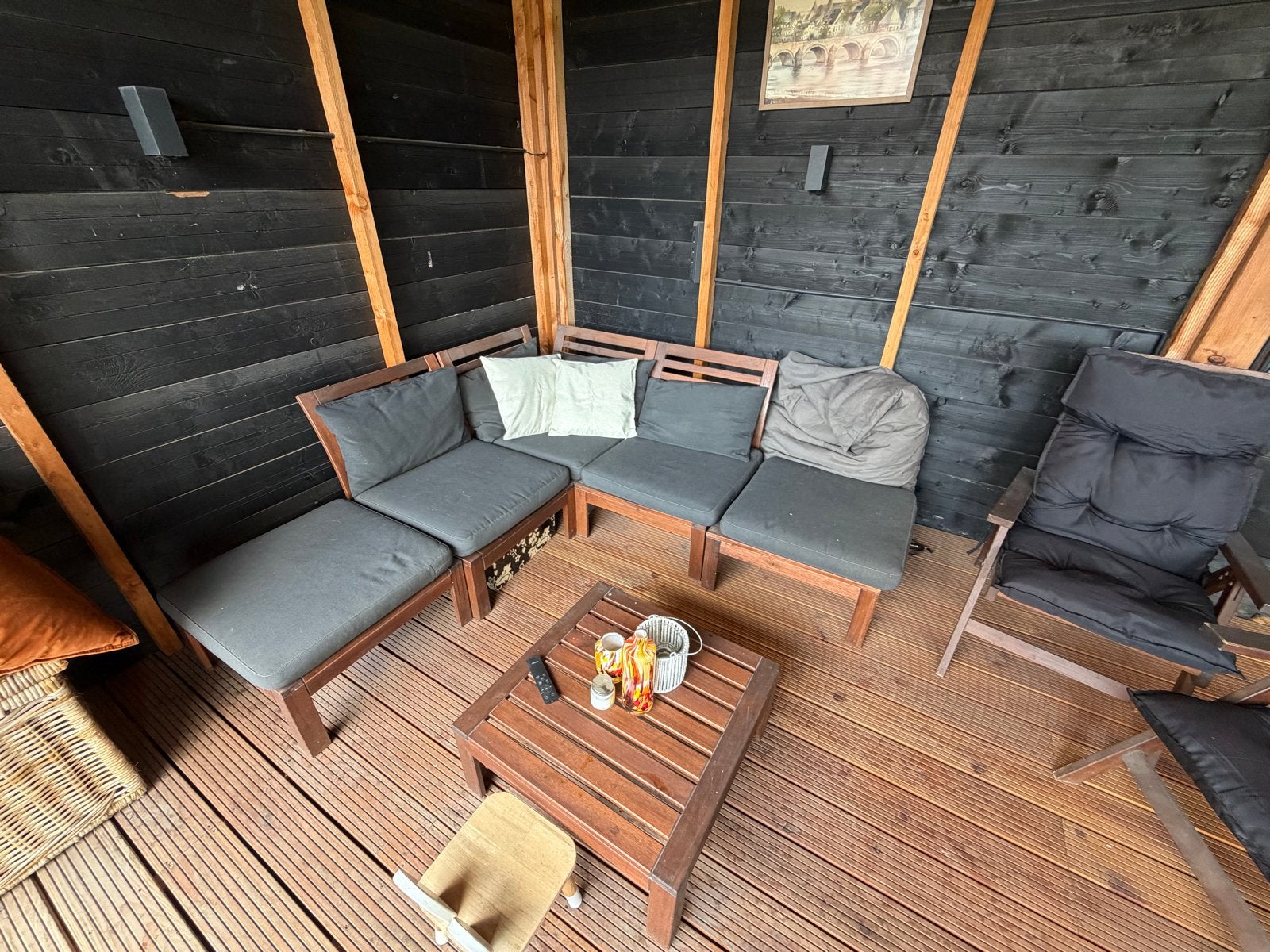 Applaro lounge set met keukens (en tafeltje), Ophalen, 5 zitplaatsen, Zo goed als nieuw, Loungeset