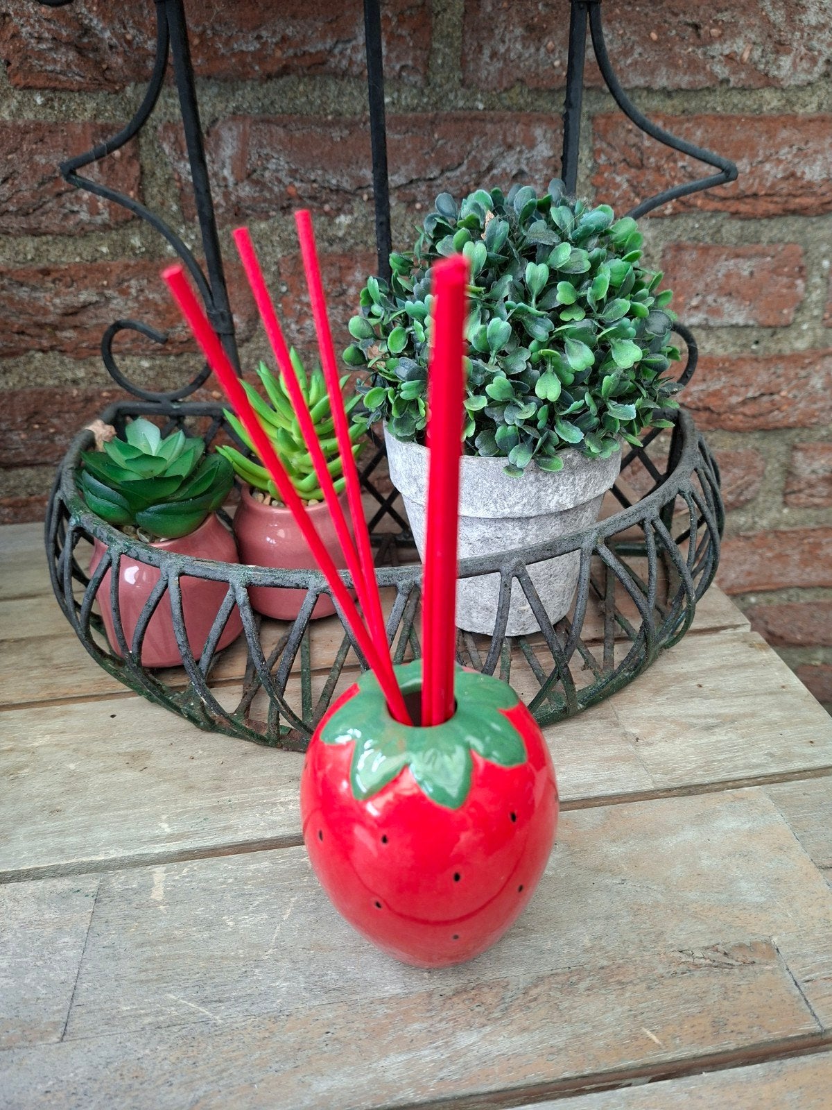 leuk aardbeien potje, Ophalen of Verzenden