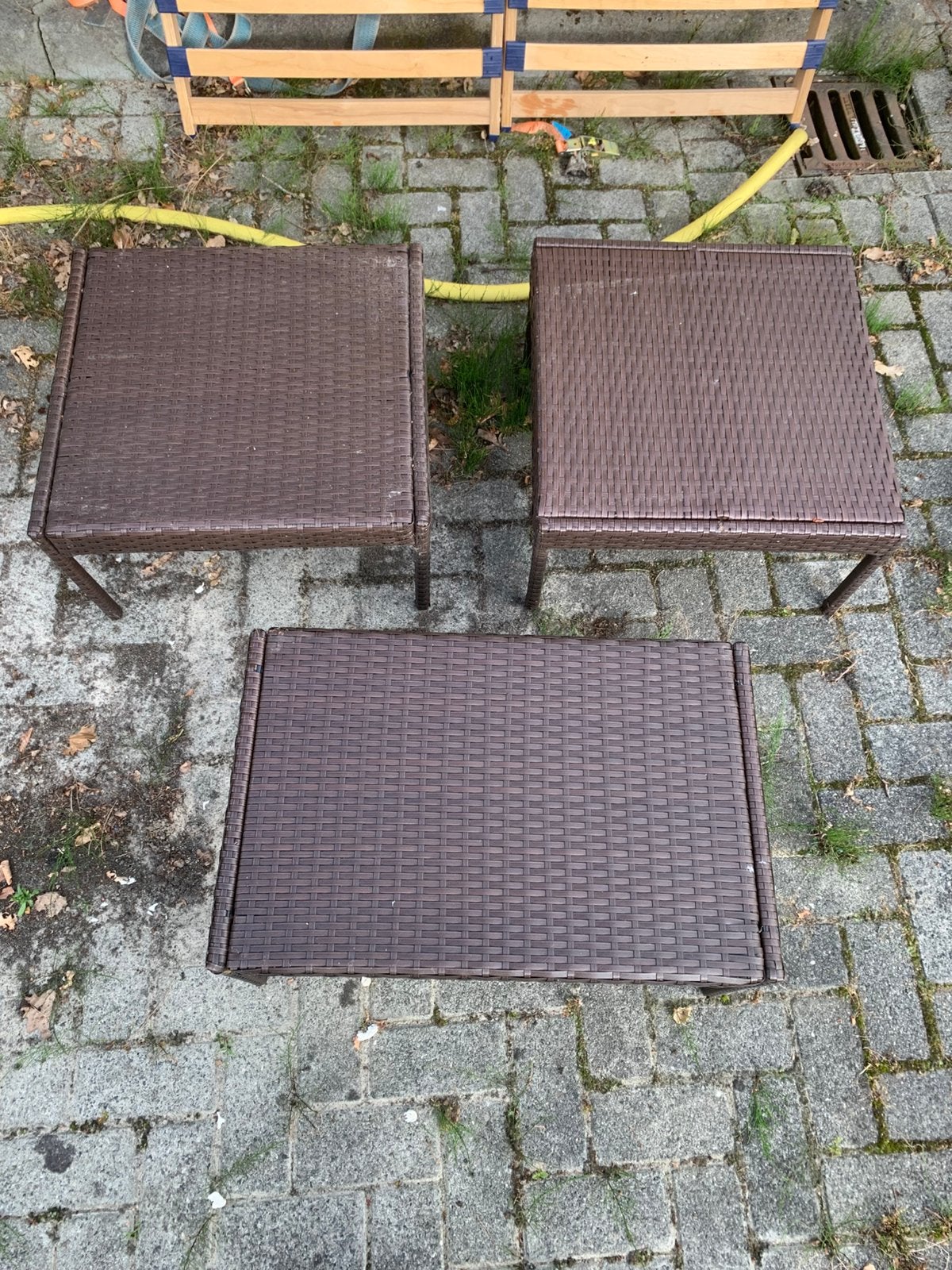 Plastic Rotan tuinsetje, Ophalen, Zo goed als nieuw