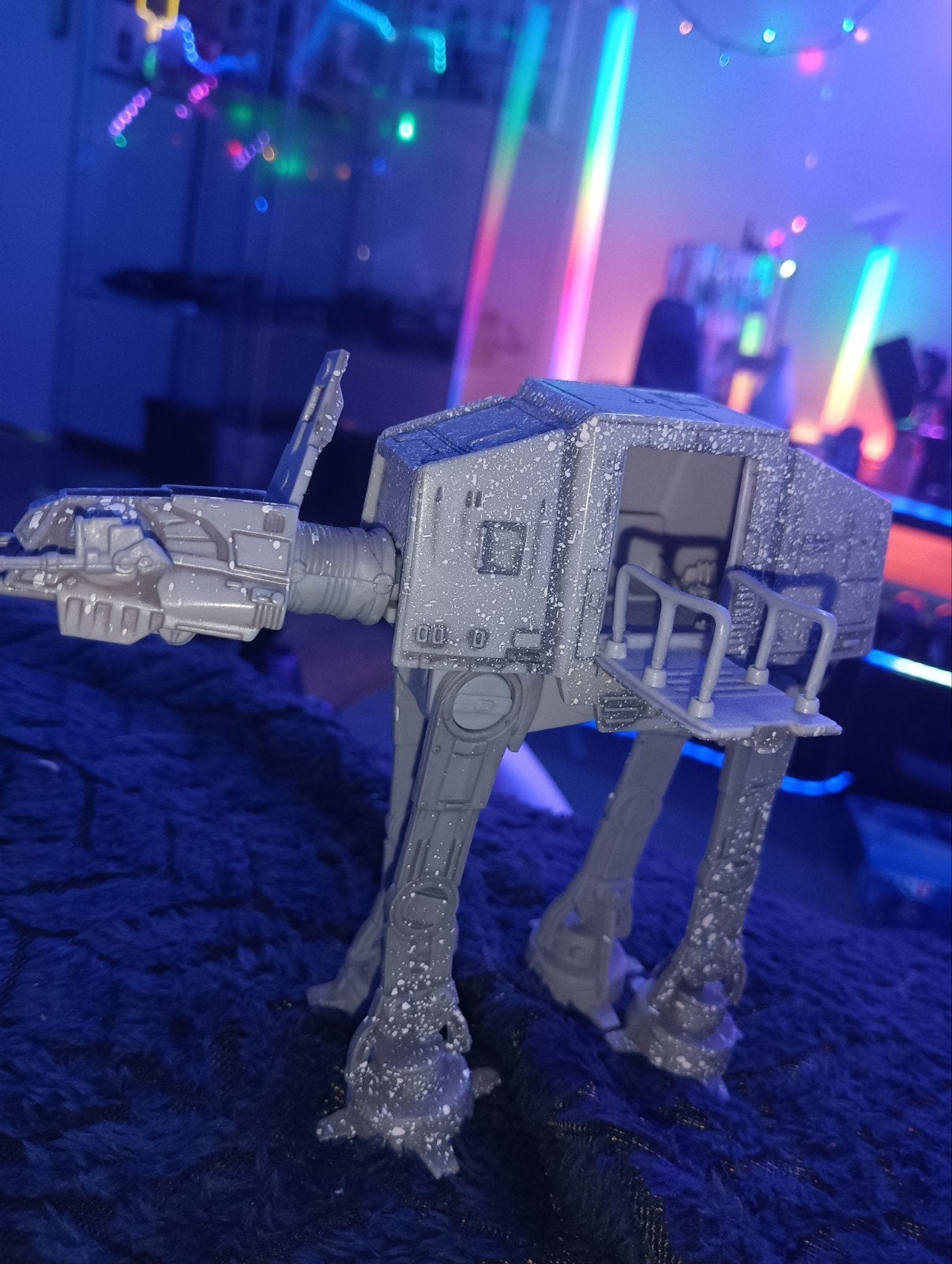 Star Wars AT-AT Walker met diorama, snowspeeder en kaartje, Verzamelen, Star Wars, Ophalen of Verzenden, Zo goed als nieuw, Beeldje of Buste