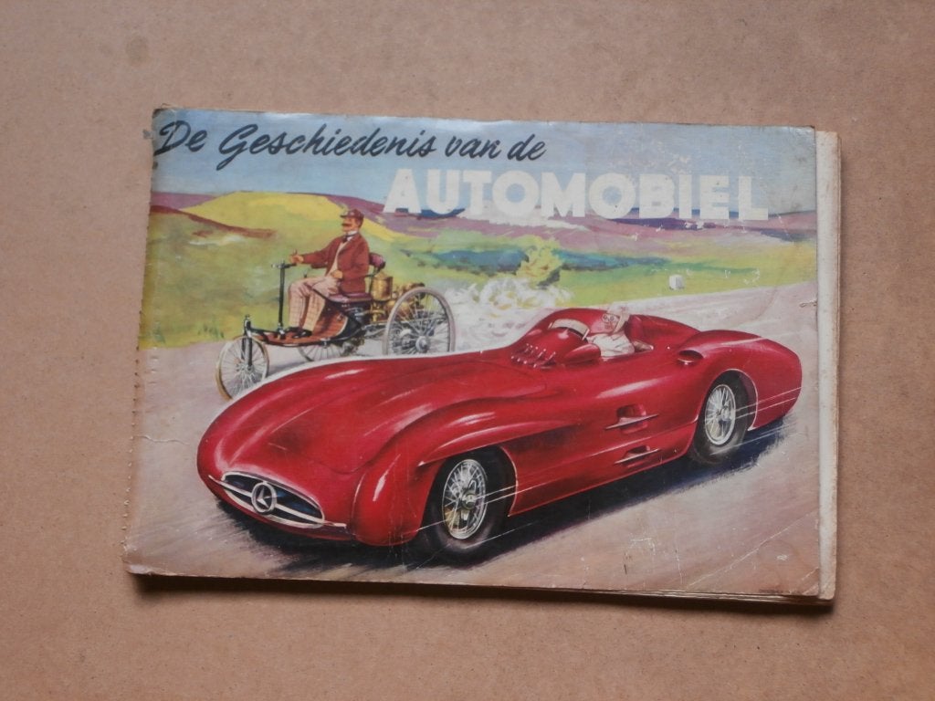 Vintage verzamelalbums Geschiedenis van de Automobiel '55 8e, Ophalen of Verzenden, Gelezen, Piet Olyslager enJan Wijga, Plaatjesalbum