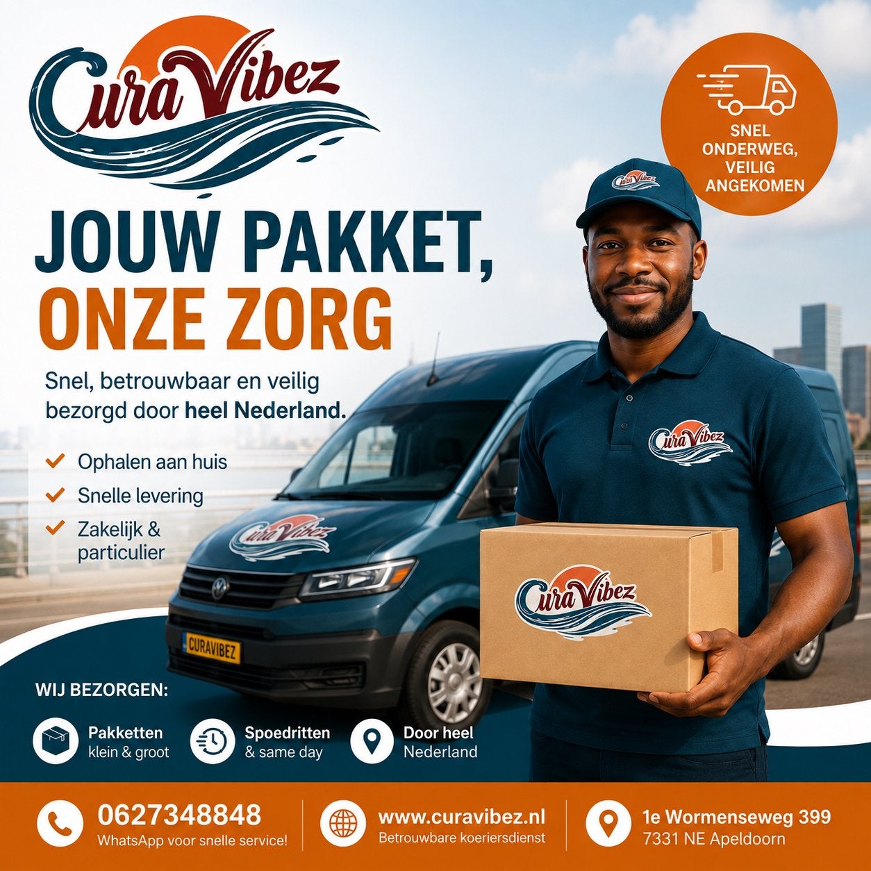 PAKKET LATEN BEZORGEN? CURAVIBEZ KOERIERSDIENST, Koeriersdiensten