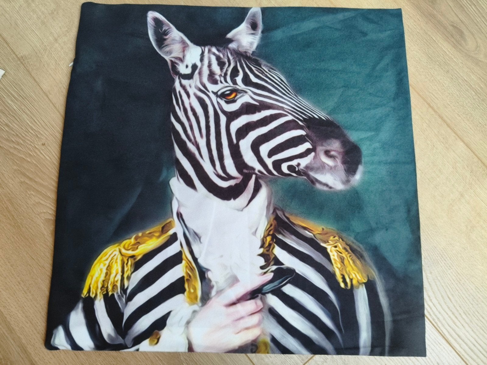 Luxe Zebra Kussenhoes 45x45 Fluweel Dubbelzijdig Geprint, Meerkleurig, Nieuw, Ophalen of Verzenden, Dubbelzijdig