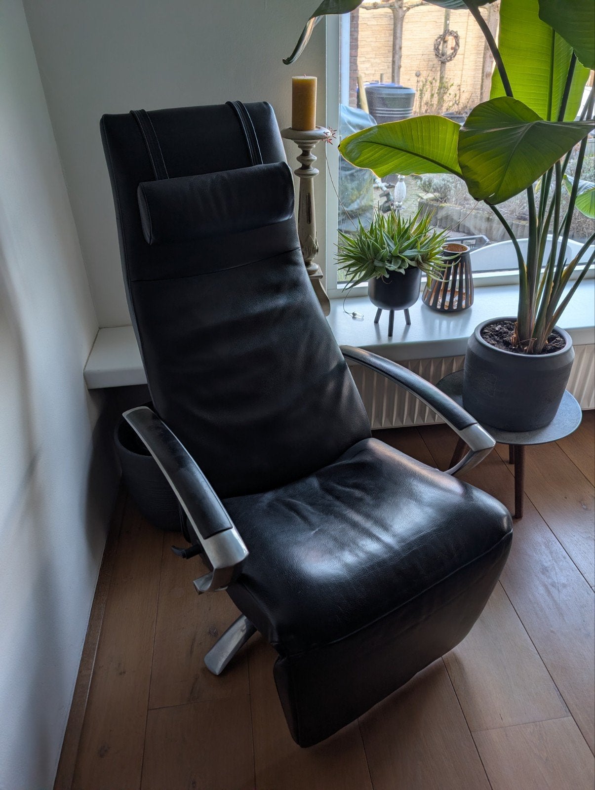 Jori leren relaxfauteuil - Zwart - Maxi, Ophalen, Gebruikt, Zwart, Modern, Comfort