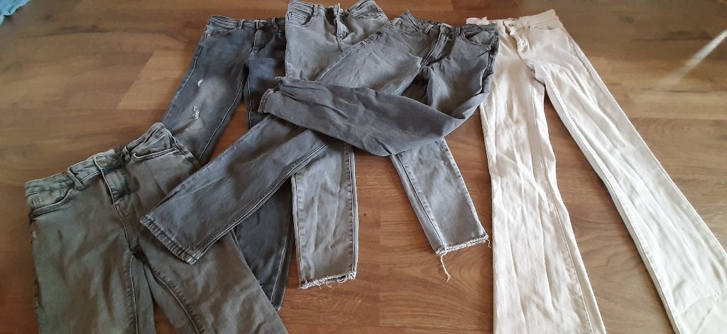 5 broeken maat 34, Kleding | Dames, Ophalen of Verzenden, Zo goed als nieuw, Maat 34 (XS) of kleiner, Grijs