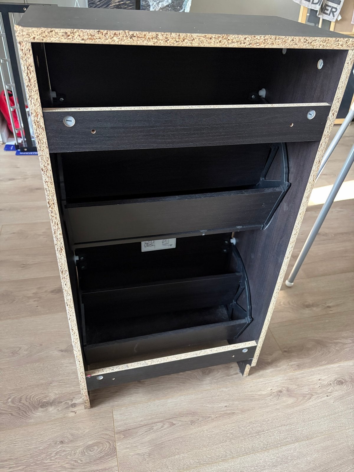 IKEA schoenenkast met 2 vakken, donkerbruin, Ophalen, Gebruikt