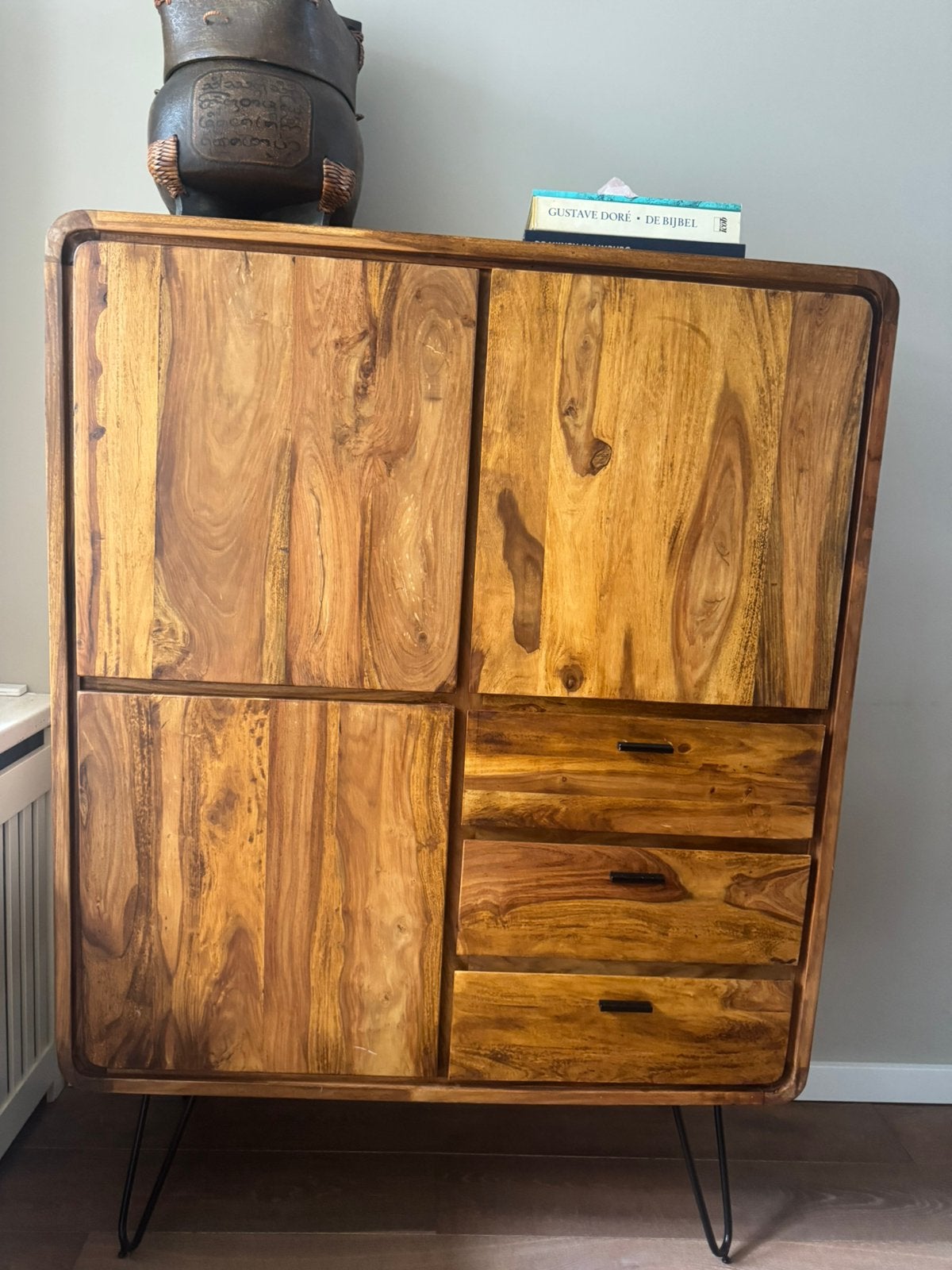 Mango houten kast, Huis en Inrichting, Ophalen, Zo goed als nieuw