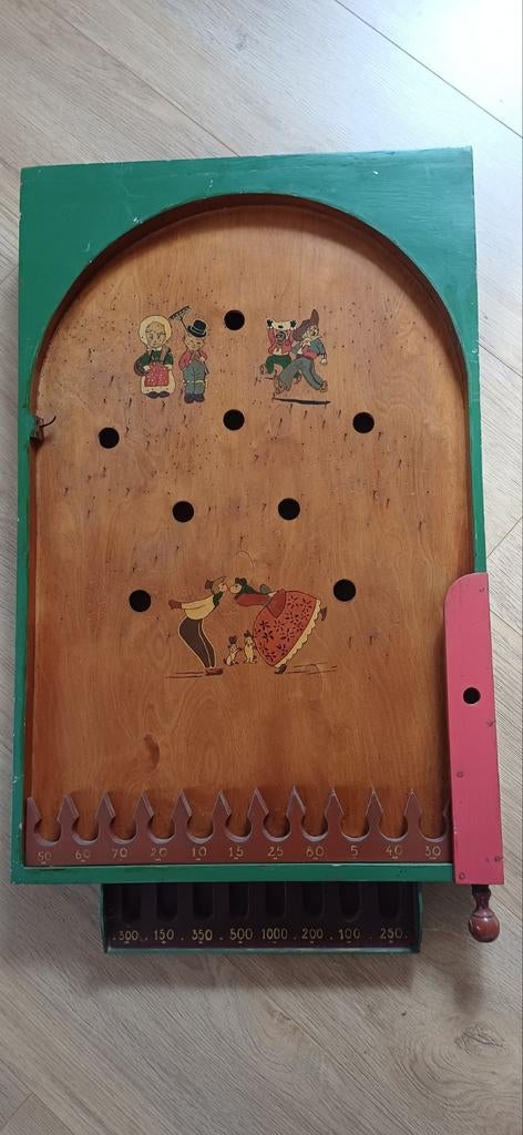 Bagatelle tafel / Houten Flipperkast / Knikkerspel, Antiek en Kunst, Ophalen