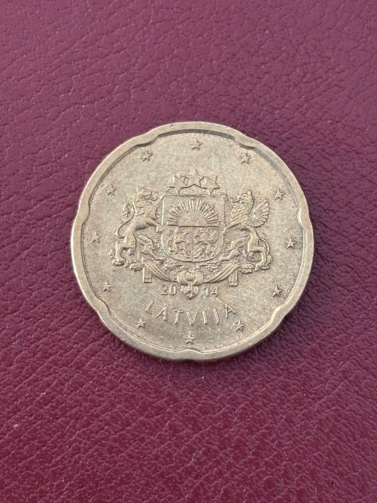 Letland 20 cent 2014, Postzegels en Munten, Munten | Europa | Euromunten, Ophalen of Verzenden, Overige landen, 20 cent, Losse munt