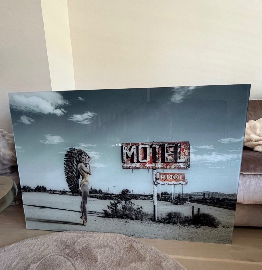 Plexiglas Motel schilderij artwork, Ophalen, Ophangklaar