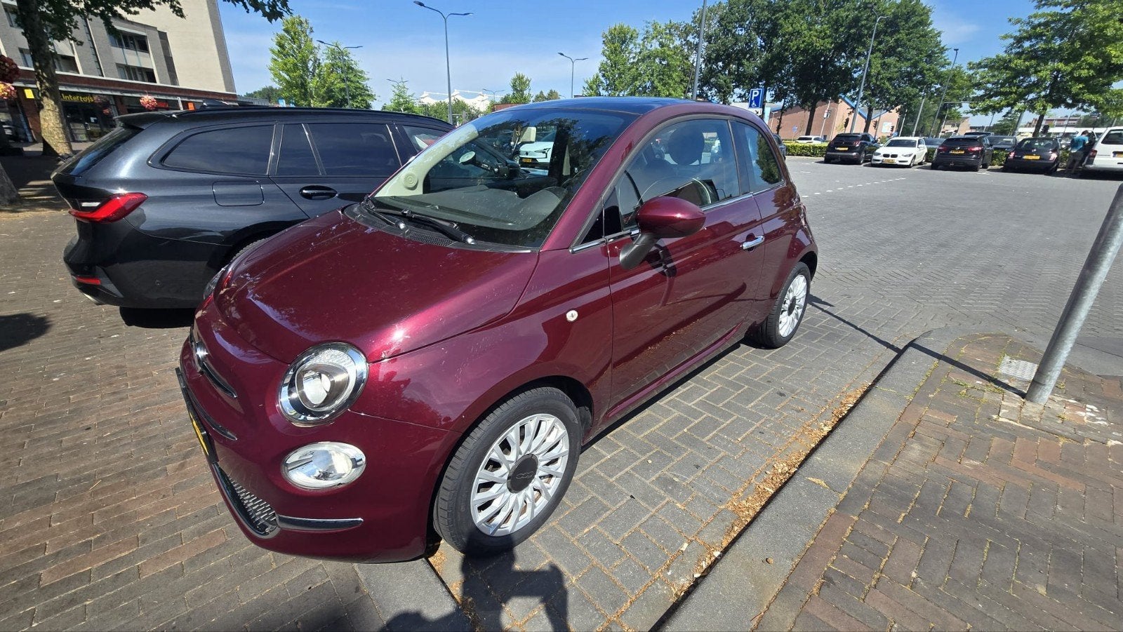 Fiat 500 Twinair Turbo 80pk 2018 Rood ( bieden vanaf 8000), Auto's, Fiat, Voorwielaandrijving, Leder en Stof, 905 kg, Origineel Nederlands