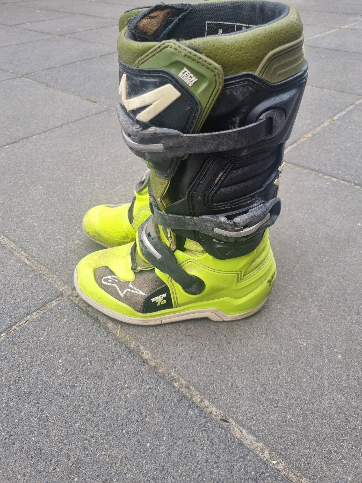 Alpinestars Tech 7S Crosslaarzen - Maat 34, Motoren, Kleding | Motorkleding, Laarzen, Kinderen, Tweedehands, Ophalen of Verzenden