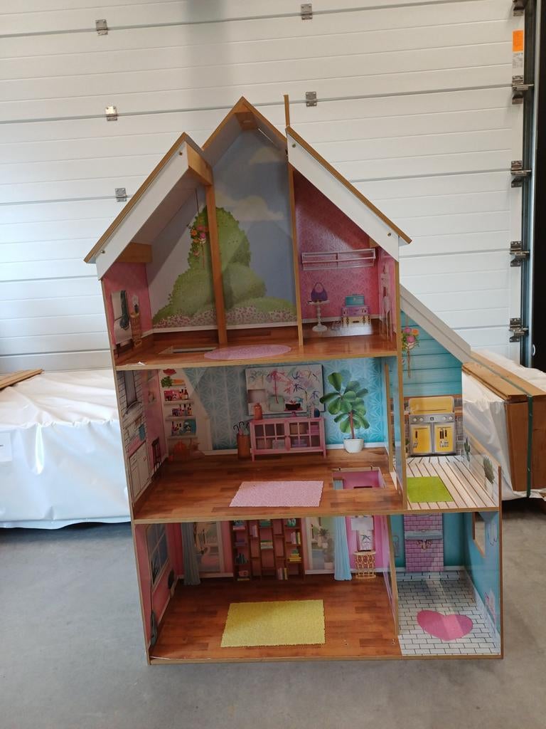 KidKraft Barbie Poppenhuis - 3 Etages, 127cm Hoog, Ophalen