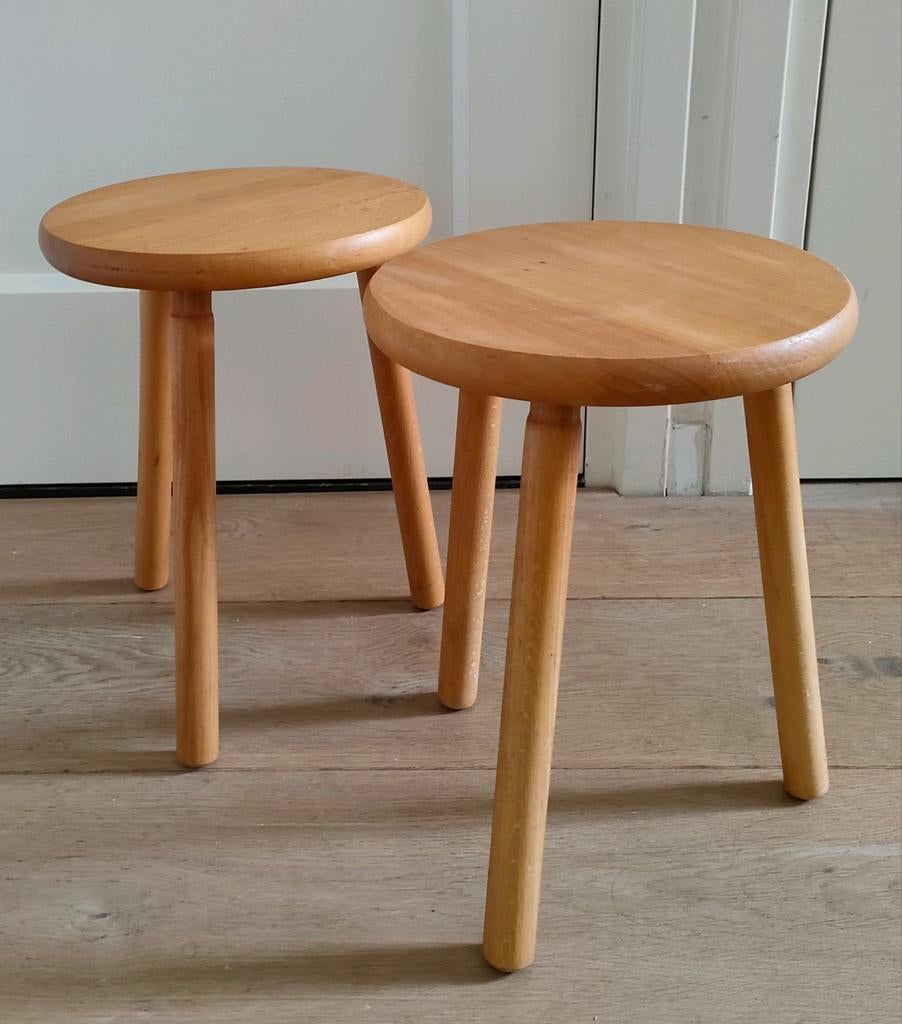2 Vintage melkkrukje krukje krukjes melk krukjes hout, Ophalen, Hout