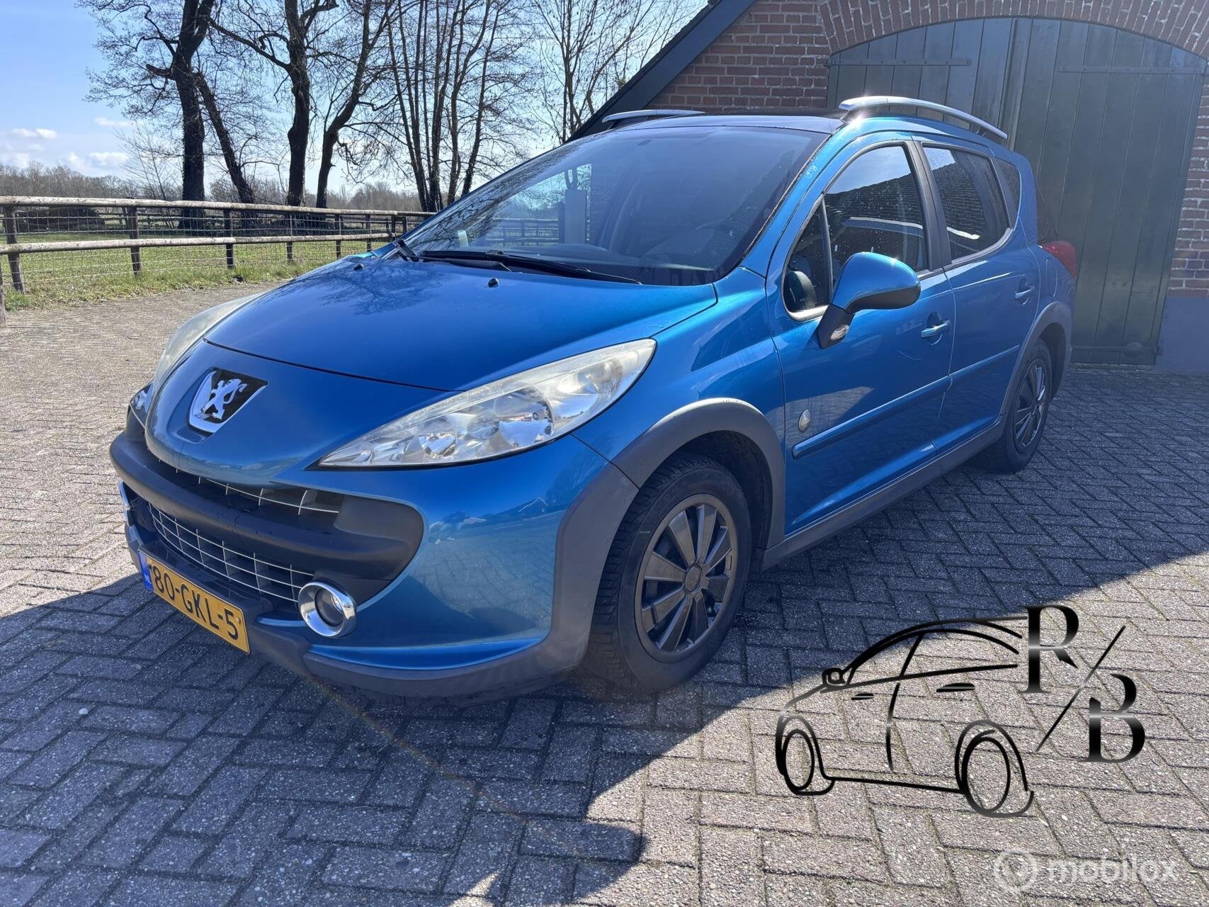 Peugeot 207 SW Outdoor 1.6 VTi XS Airco Panorama, Cruise, Tr, Gebruikt, Zwart, 4 cilinders, Blauw