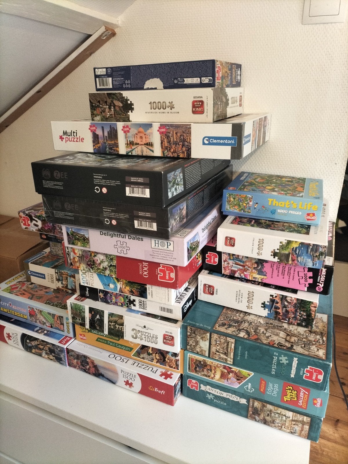 25 puzzels, Ophalen, 500 t/m 1500 stukjes, Zo goed als nieuw, Legpuzzel