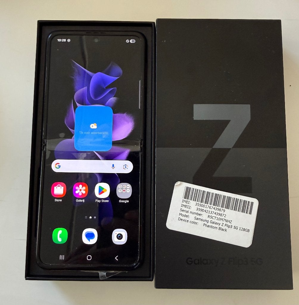 Te koop/ruilen ZGAN Samsung Galaxy Z Flip3 5G 128gb zwart, Zwart, Ophalen of Verzenden, Zo goed als nieuw, Zonder simlock