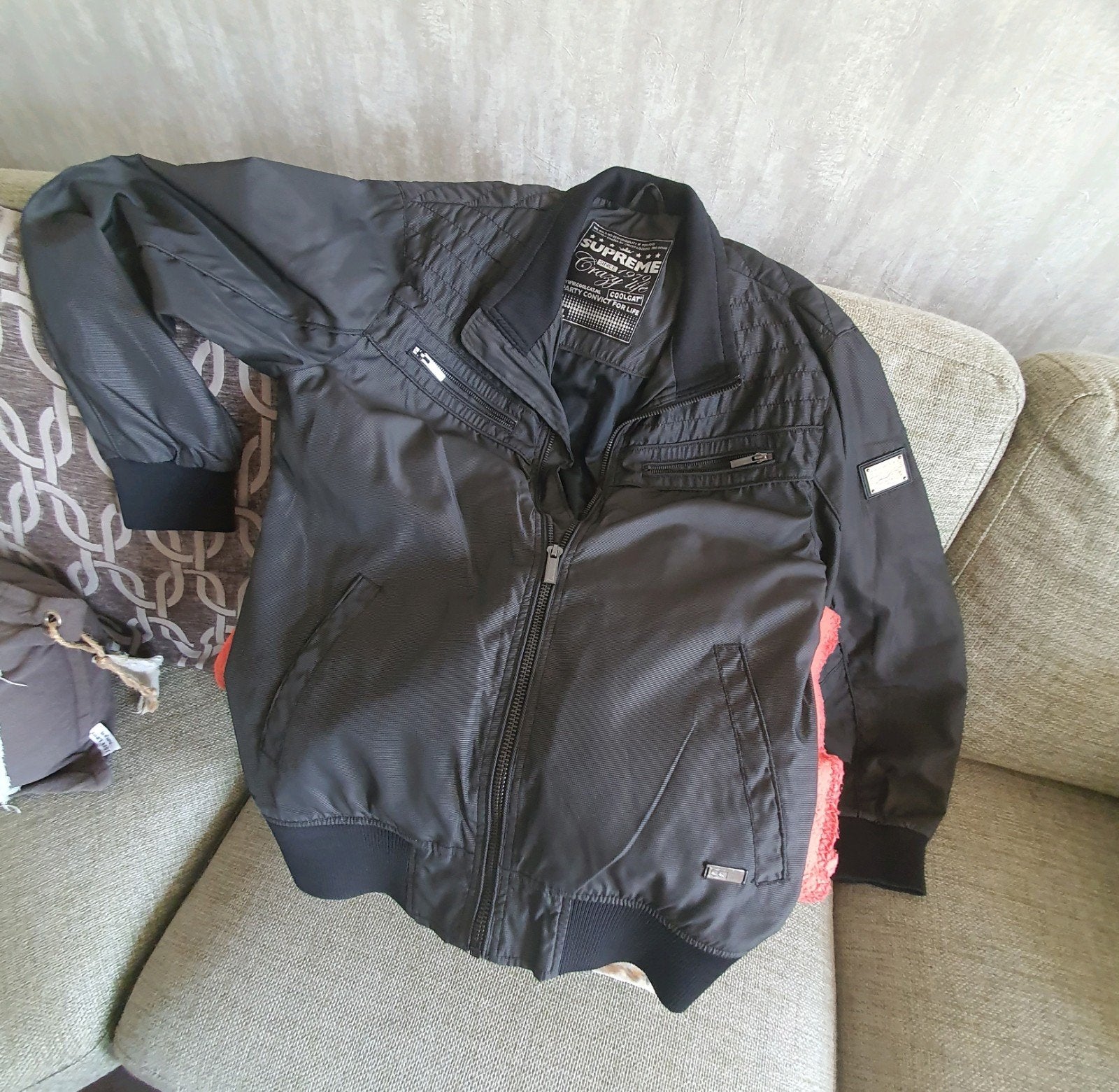 grijs zwart jack xl xxl COOLCAT supreme, Ophalen, Maat 56/58 (XL), Zwart