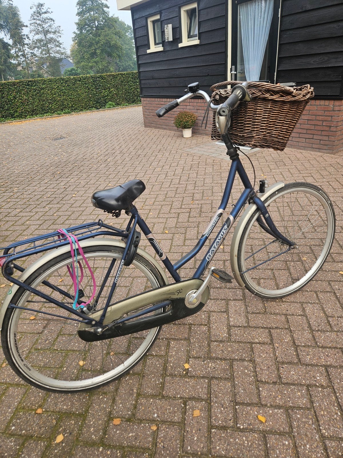 Batavus damesfiets met mand - voorlamp defect, Fietsen en Brommers, 56 cm of meer, Ophalen, Gebruikt, Batavus