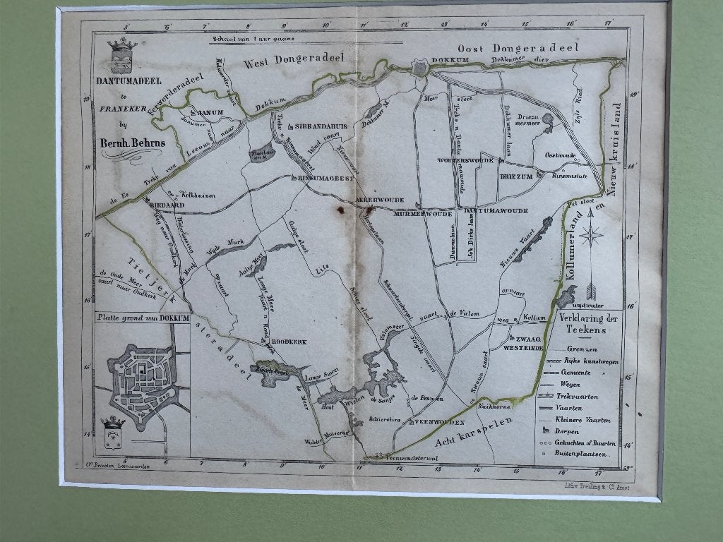 1861 - Dantumadeel - Friesland P0851-09, Ophalen of Verzenden, Gravure, 1800 - 1899