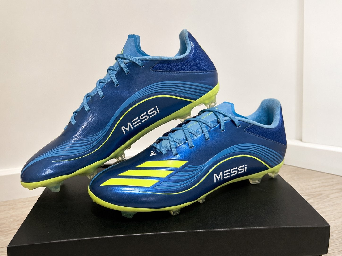 Adidas F50 Messi FG Voetbalschoenen Blauw/Geel – Maat 42, Maat XS of kleiner, Schoenen, Nieuw, Ophalen of Verzenden