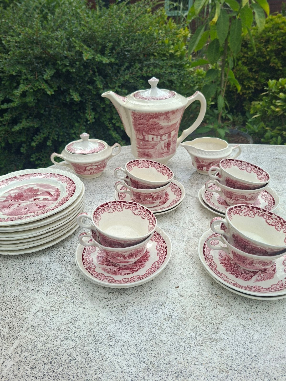 Vintage Boerenhoeve servies van Societe Ceramique Maastricht, Antiek en Kunst, Antiek | Servies los, Ophalen of Verzenden