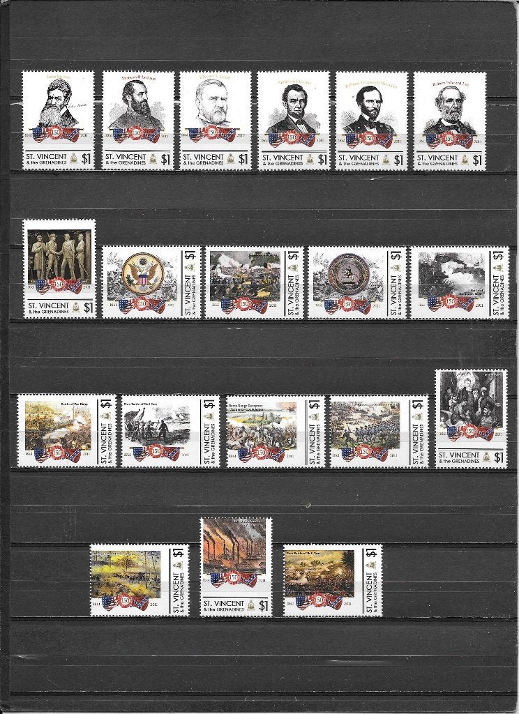 St. Vincent Amerikaanse burgeroorlog, Ophalen of Verzenden, Postfris, Noord-Amerika