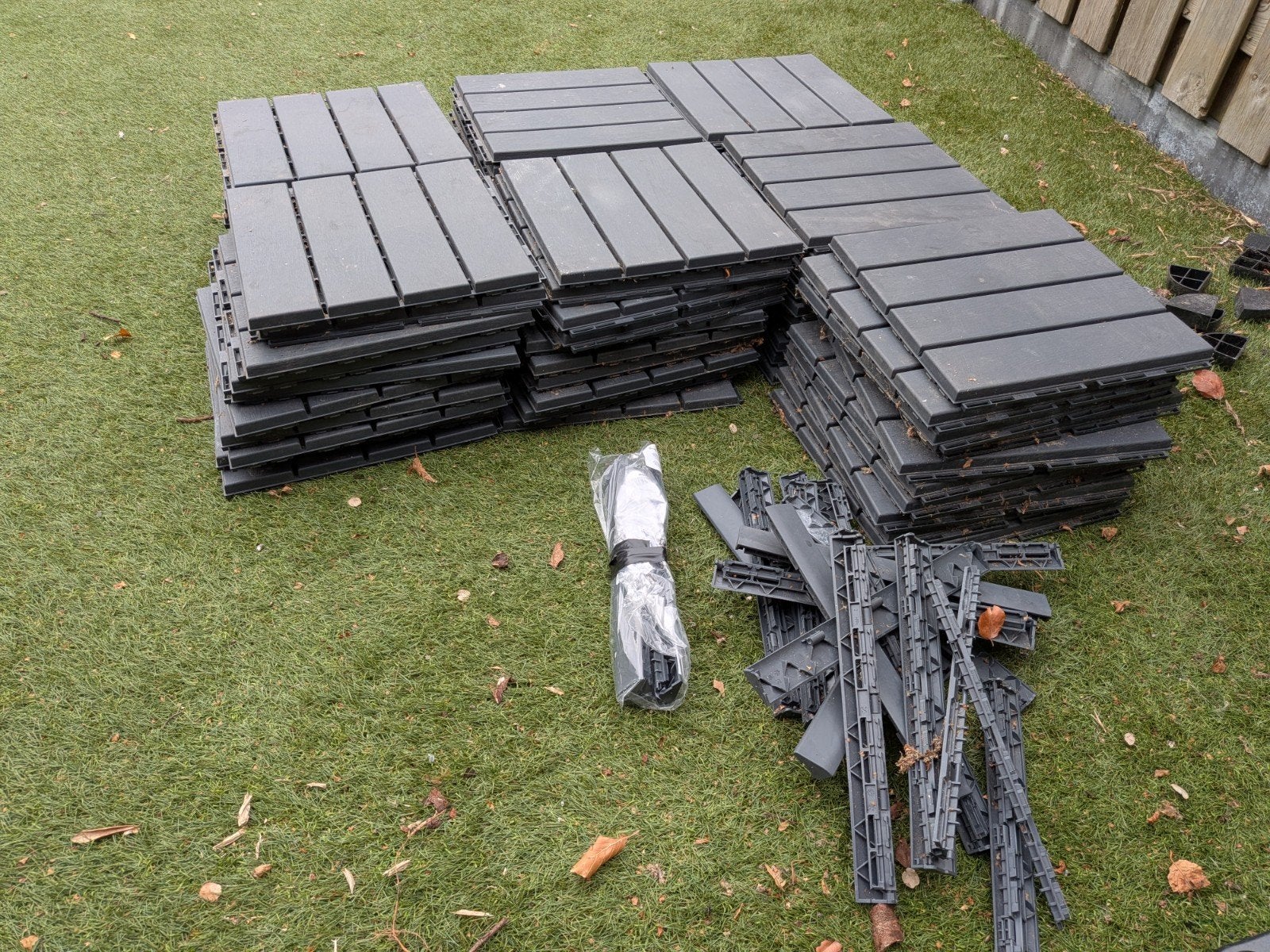 72x ikea runnen Terrastegels kliksysteem kunststof grijs, Tuin en Terras, Ophalen, Gebruikt, Kunststof