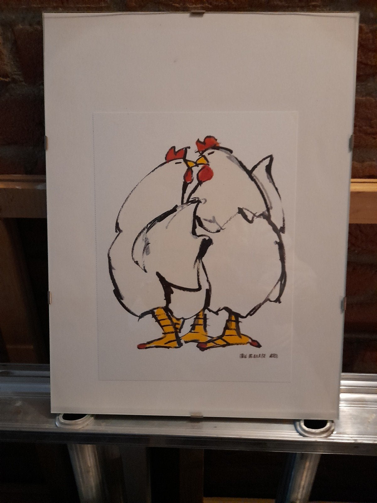 Reproduktie van Ellen Meuwese in een wissellijst 30 / 40 cm., Ophalen of Verzenden