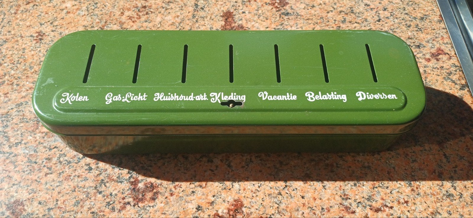 Vintage Brabantia spaarpot, groen, Ophalen of Verzenden