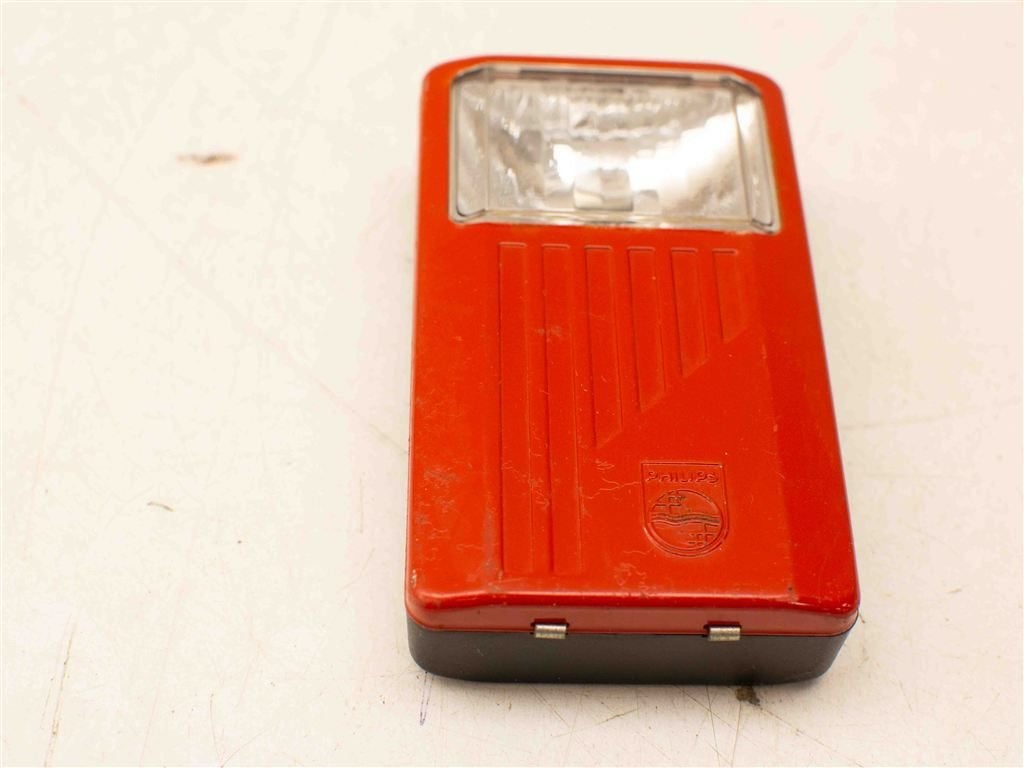 Vintage Philips zaklamp 38110, Caravans en Kamperen, Ophalen of Verzenden, Gebruikt, Accu