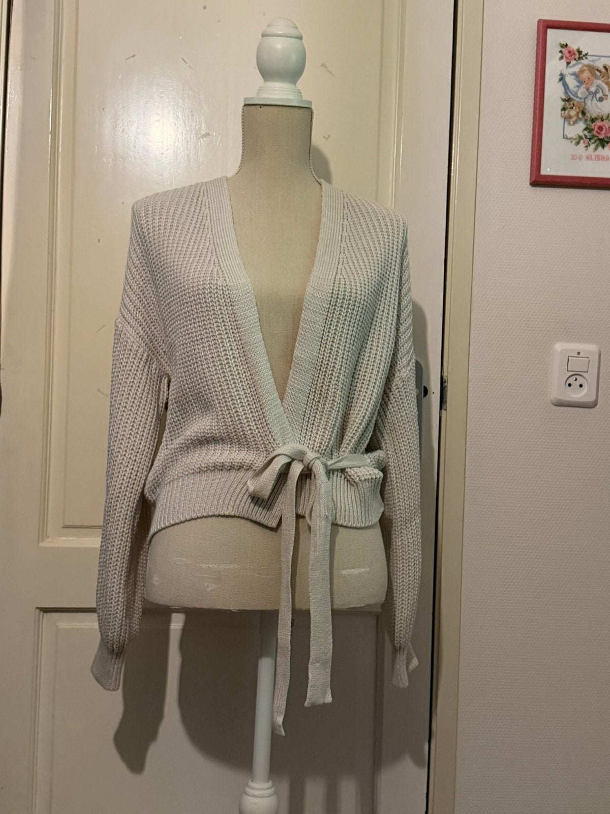 Beige Grofgebreid Ambika Wikkelvest | One Size, Ophalen of Verzenden, Zo goed als nieuw, Beige