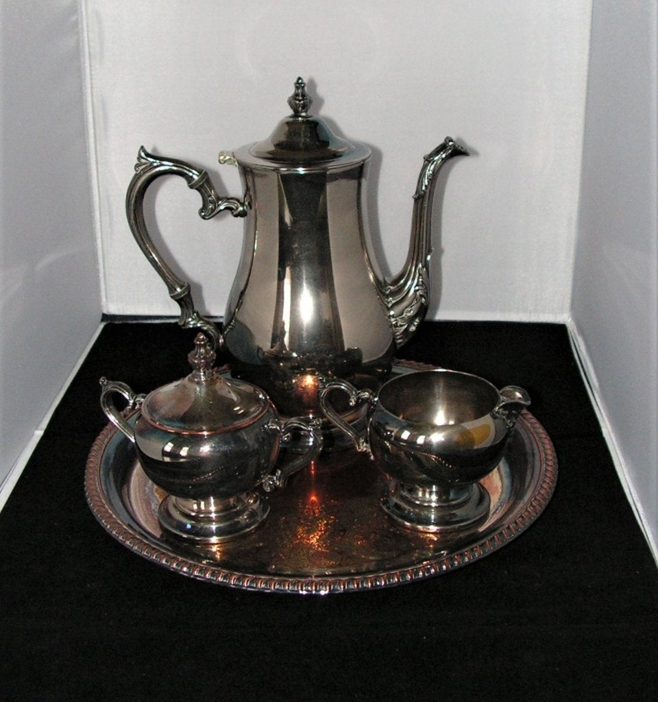 Verzilverd Theeservies, Antiek en Kunst, Ophalen of Verzenden