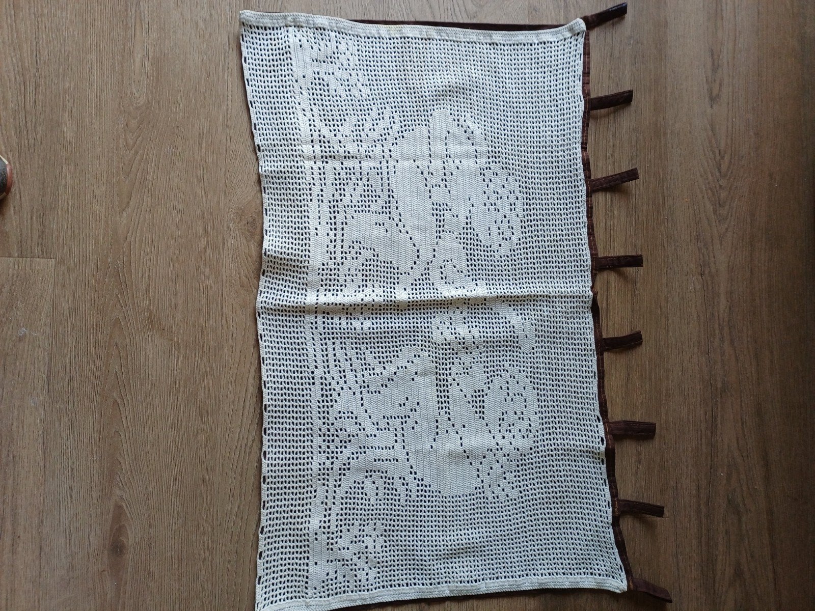 vintage gordijn, Ophalen of Verzenden, Nieuw, Haken, Overige typen