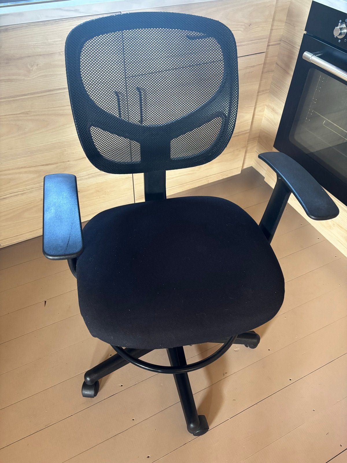 Ergonomische bureastoel extra hoog - Zwart, Ophalen, Gebruikt, Zwart, Bureaustoel